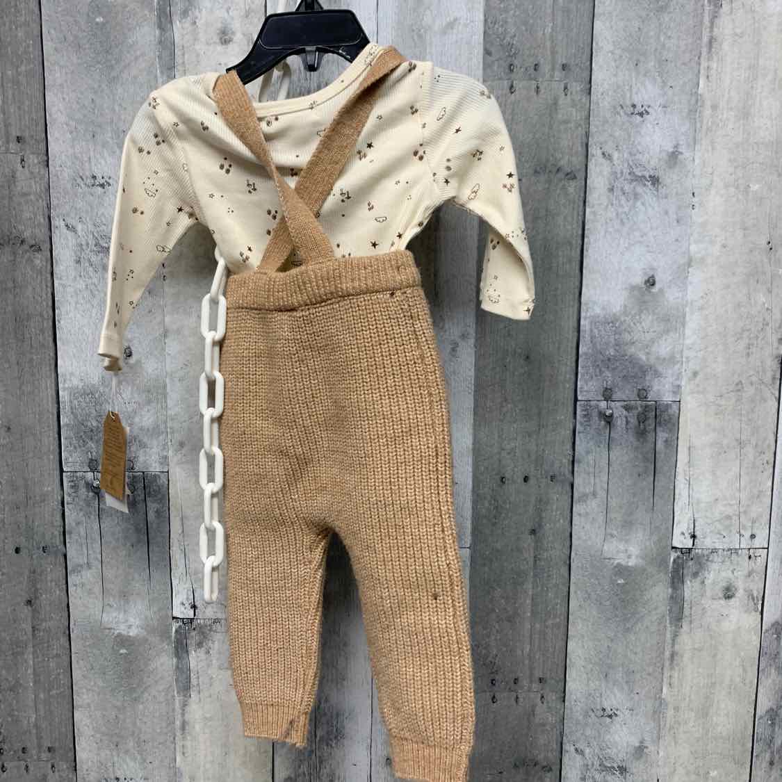 Size 6-9 Months Tan/Brown B Brand Shirt/Pants