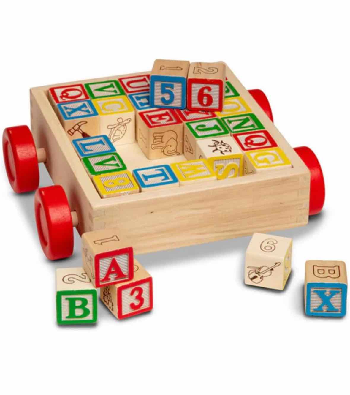 Melissa & Doug Classic ABC Block Cart