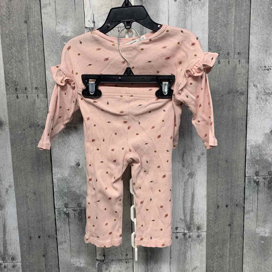 Size 12 Months Pink Print Carter's Shirt/Pants
