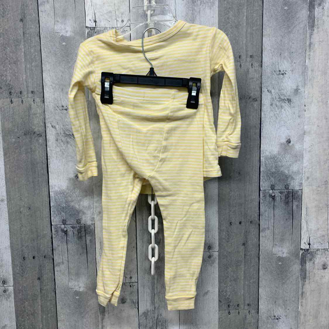 Size 3 Yellow Striped Gap 2pc PJs