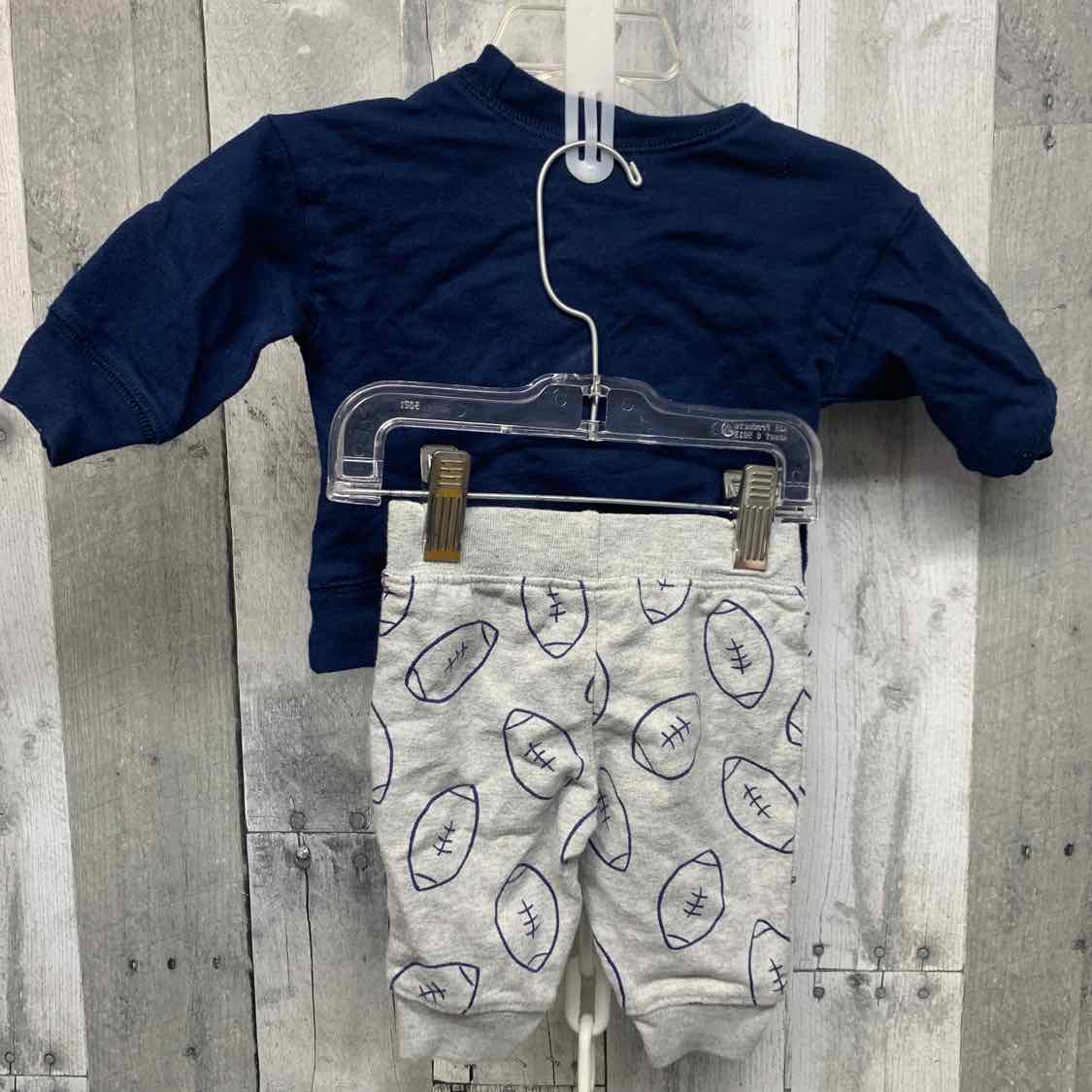 Size 3 Months Navy/Gray Just One You Shirt/Pants