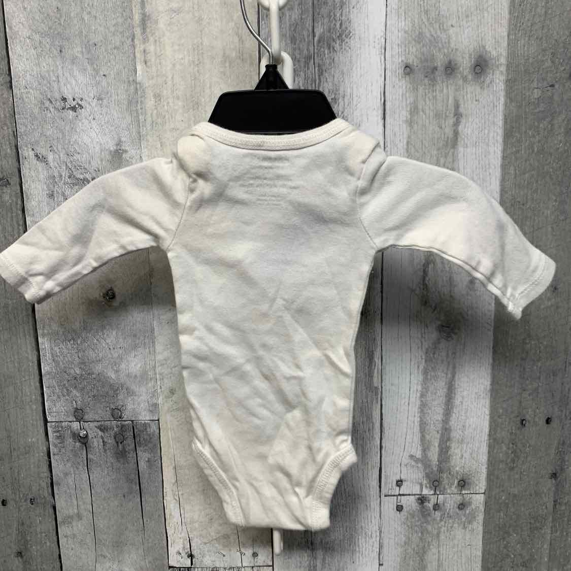 Size Newborn White Print Just One You Bodysuit