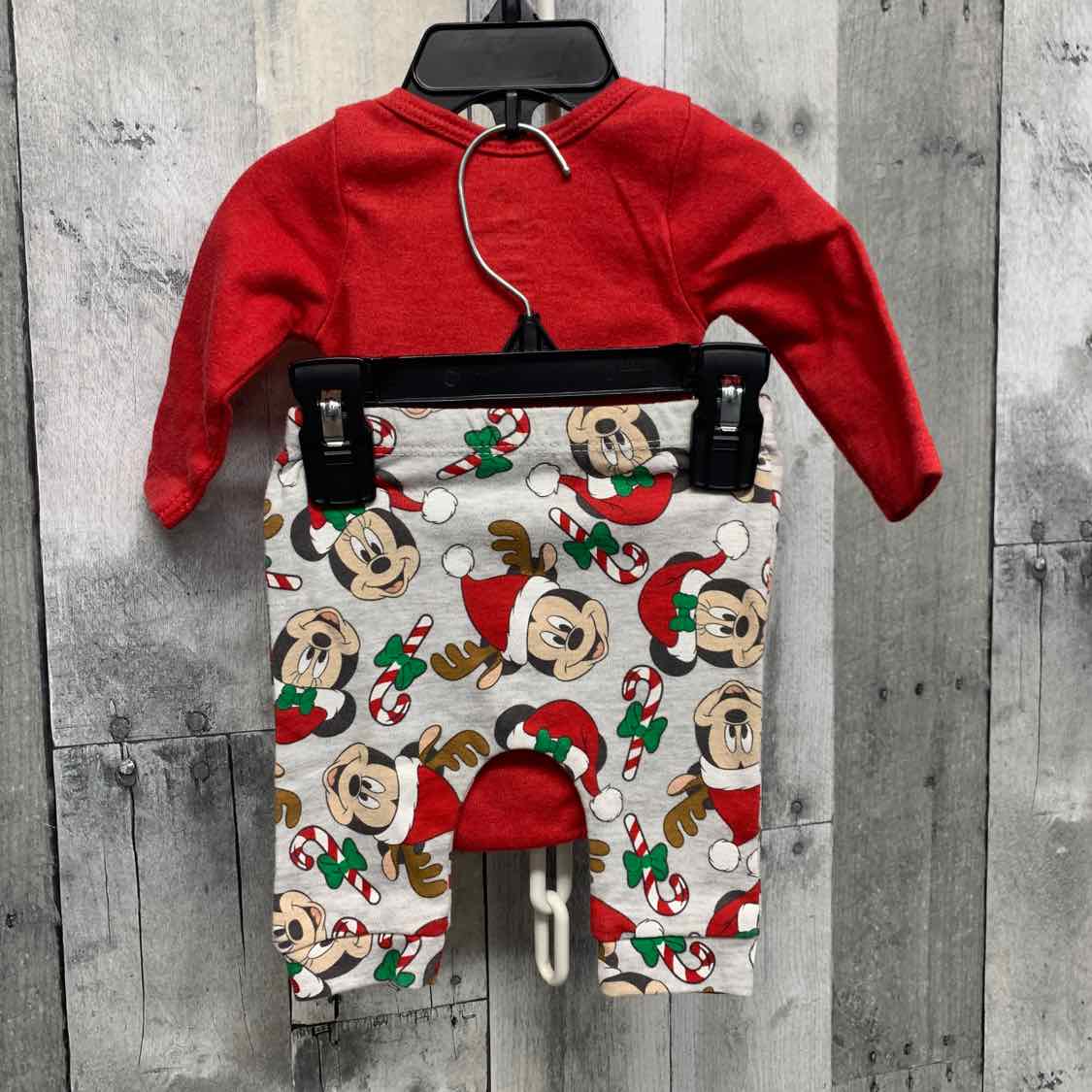 Size Newborn Red/Gray Disney Shirt/Leggings - OodlesCB