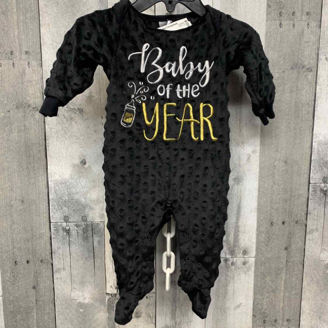 Size 3 Months Black Baby Starters Romper