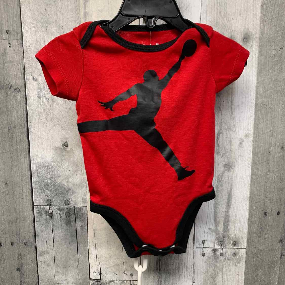 Size 9 Months Red/Black Sport Brand Bodysuit