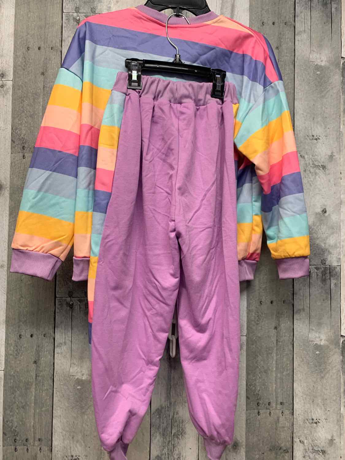 Size 5 Purple Striped Boutique Brand Sweats - 2pc