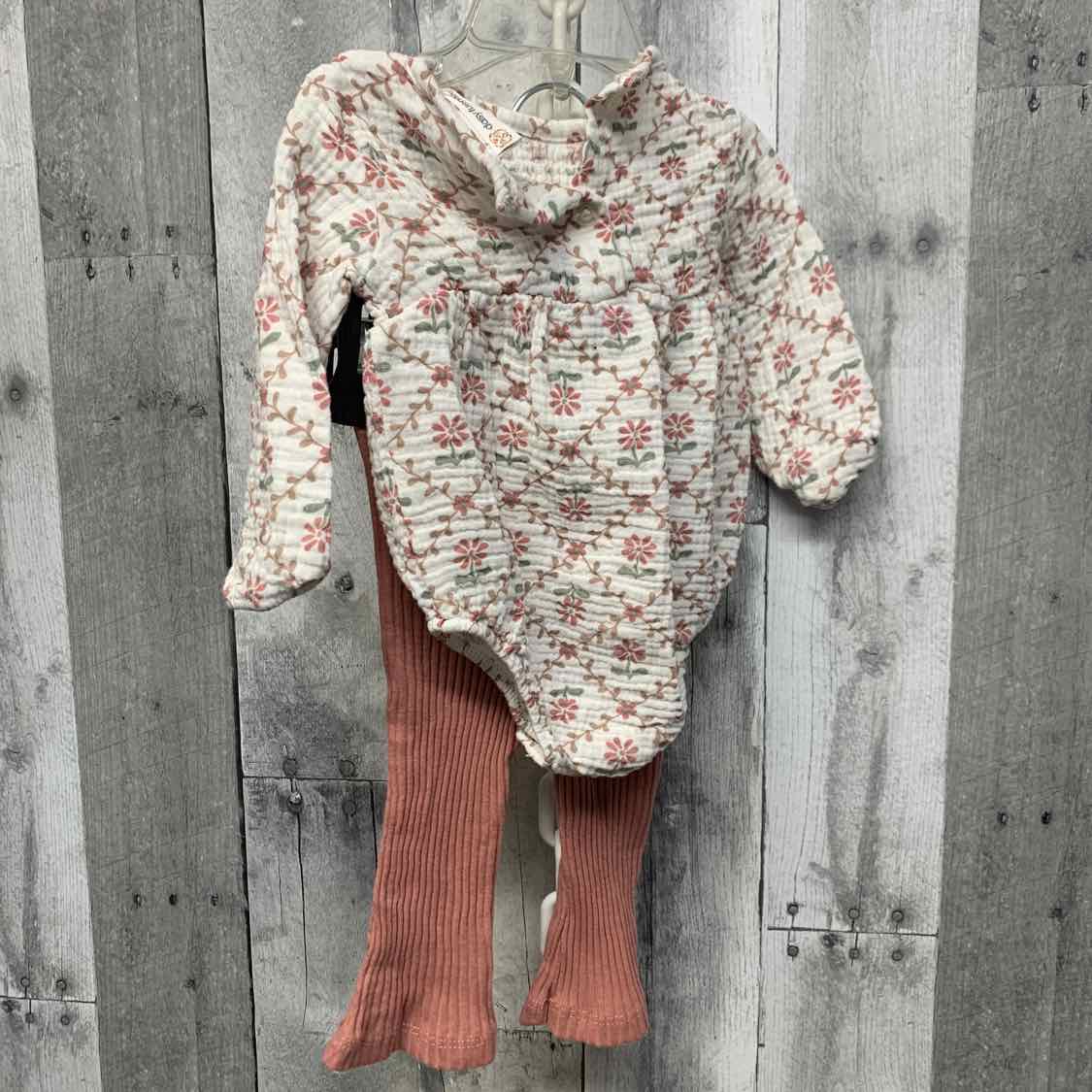 Size 3-6 Months Pink/White Daisy Fuentes Shirt/Leggings