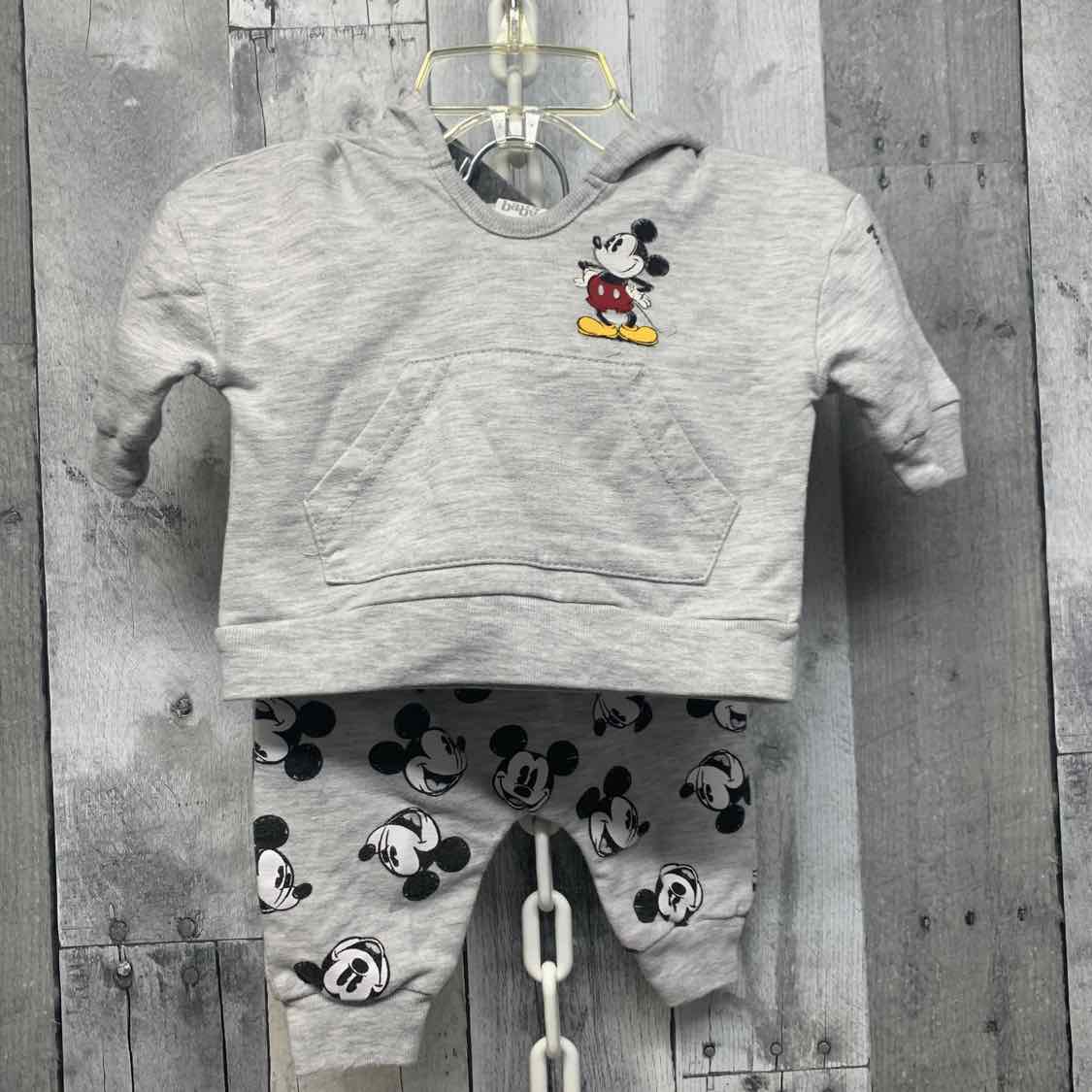 Size 0-3 Months Gray Disney Sweats - 2pc