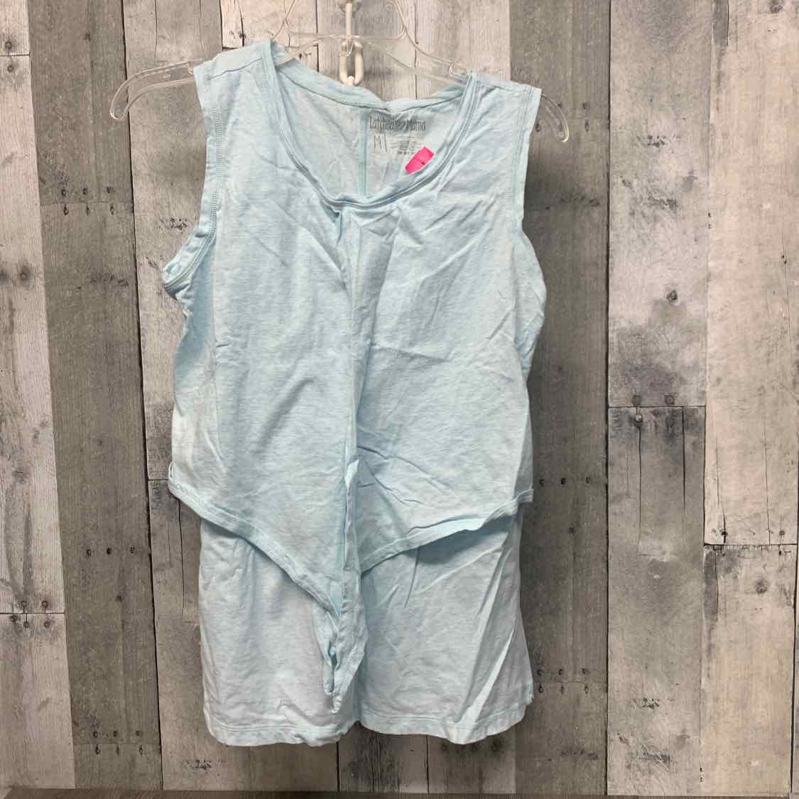Size M Blue Latched Mama Nursing Top