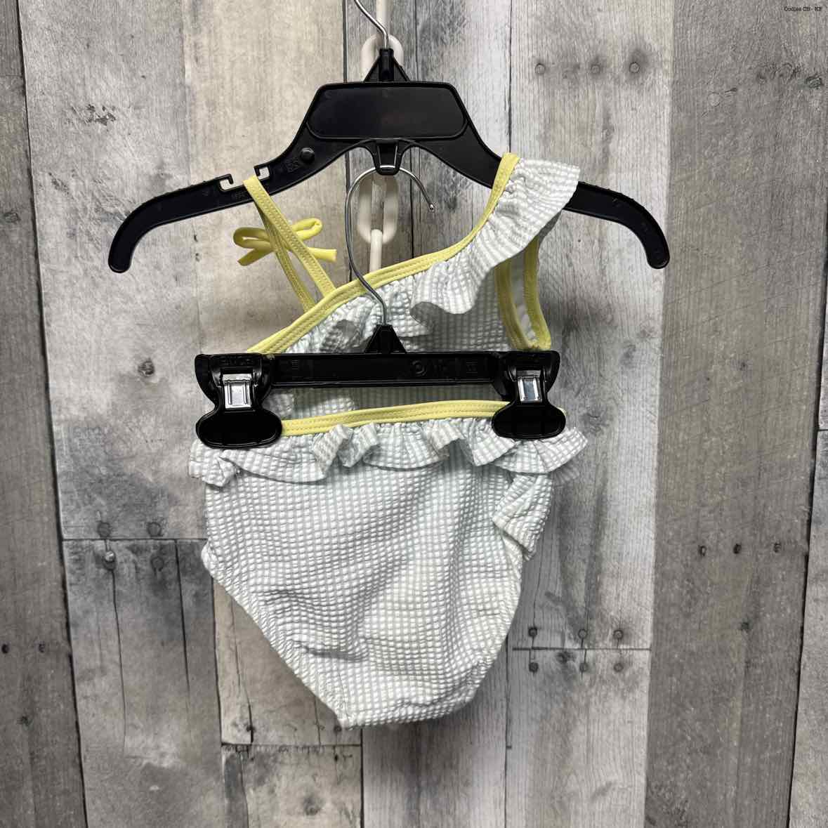 Size 6-9 Months Yellow/Teal First Impressions Swim Suit - 2pc+