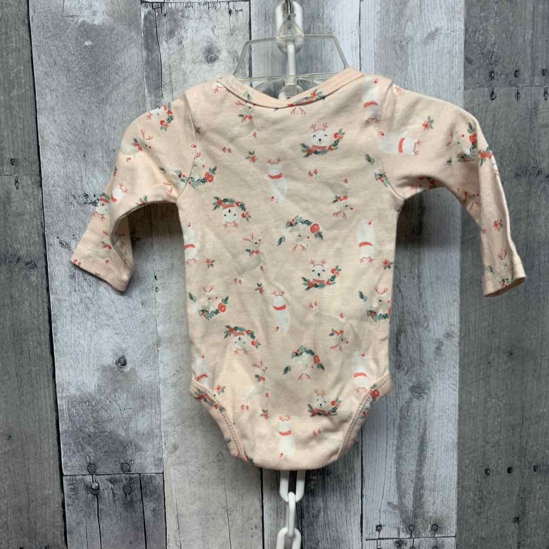 Size 3-6 Months Pink Print B Brand Bodysuit
