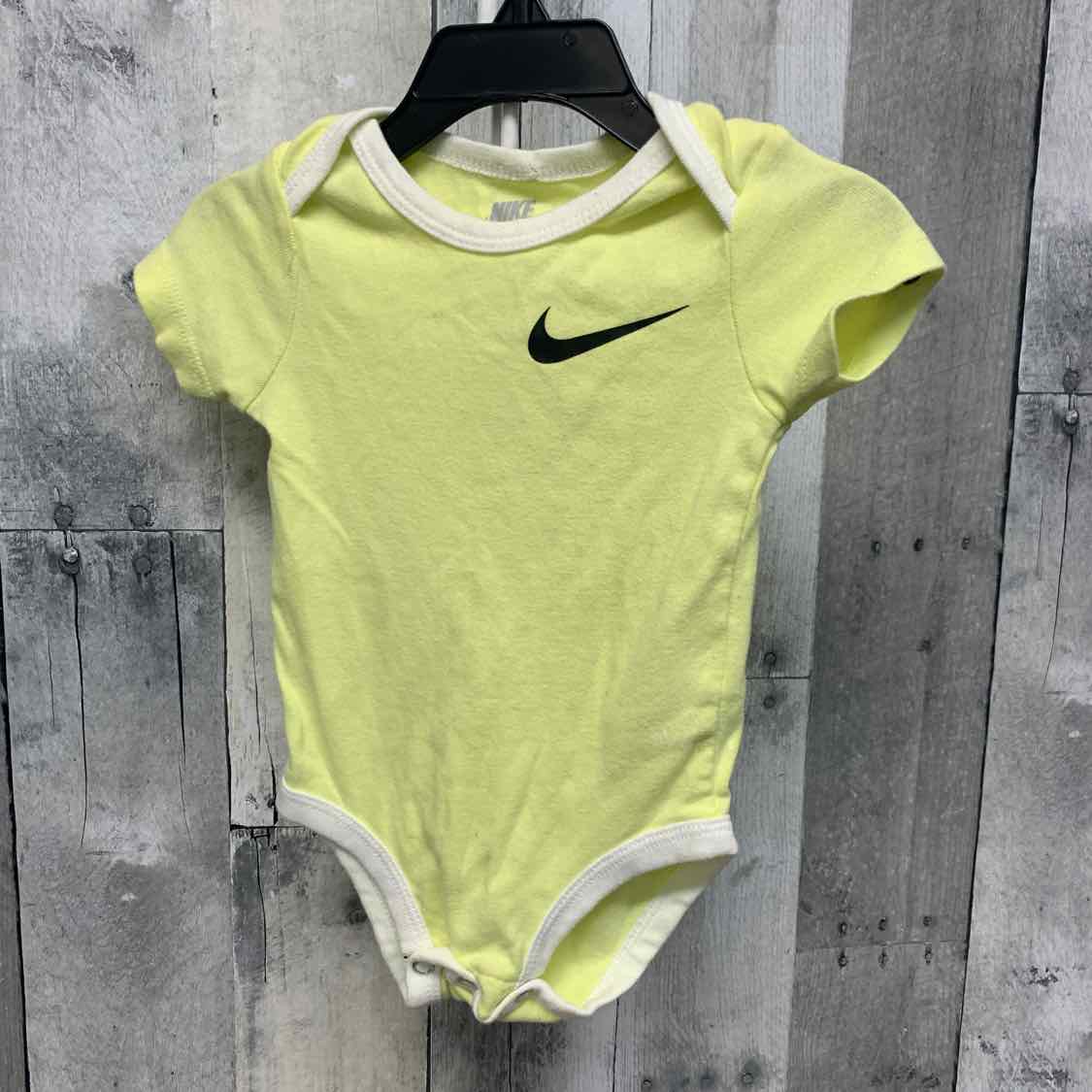 Size 9 Months Yellow/White Sport Brand Bodysuit - OodlesCB