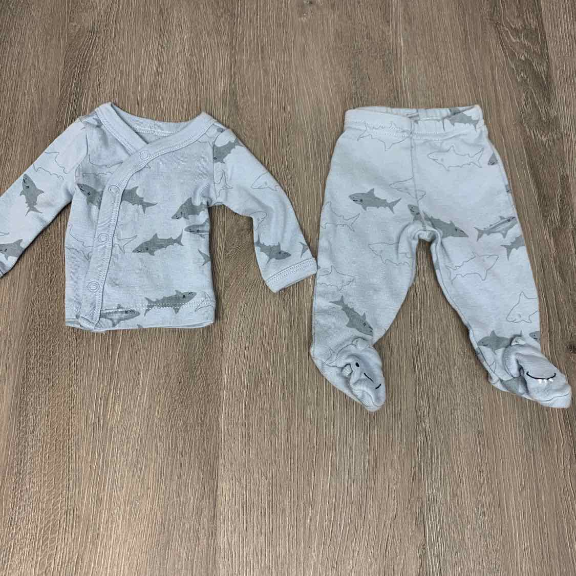 Size Preemie Blue/Green Carter's Shirt/Pants