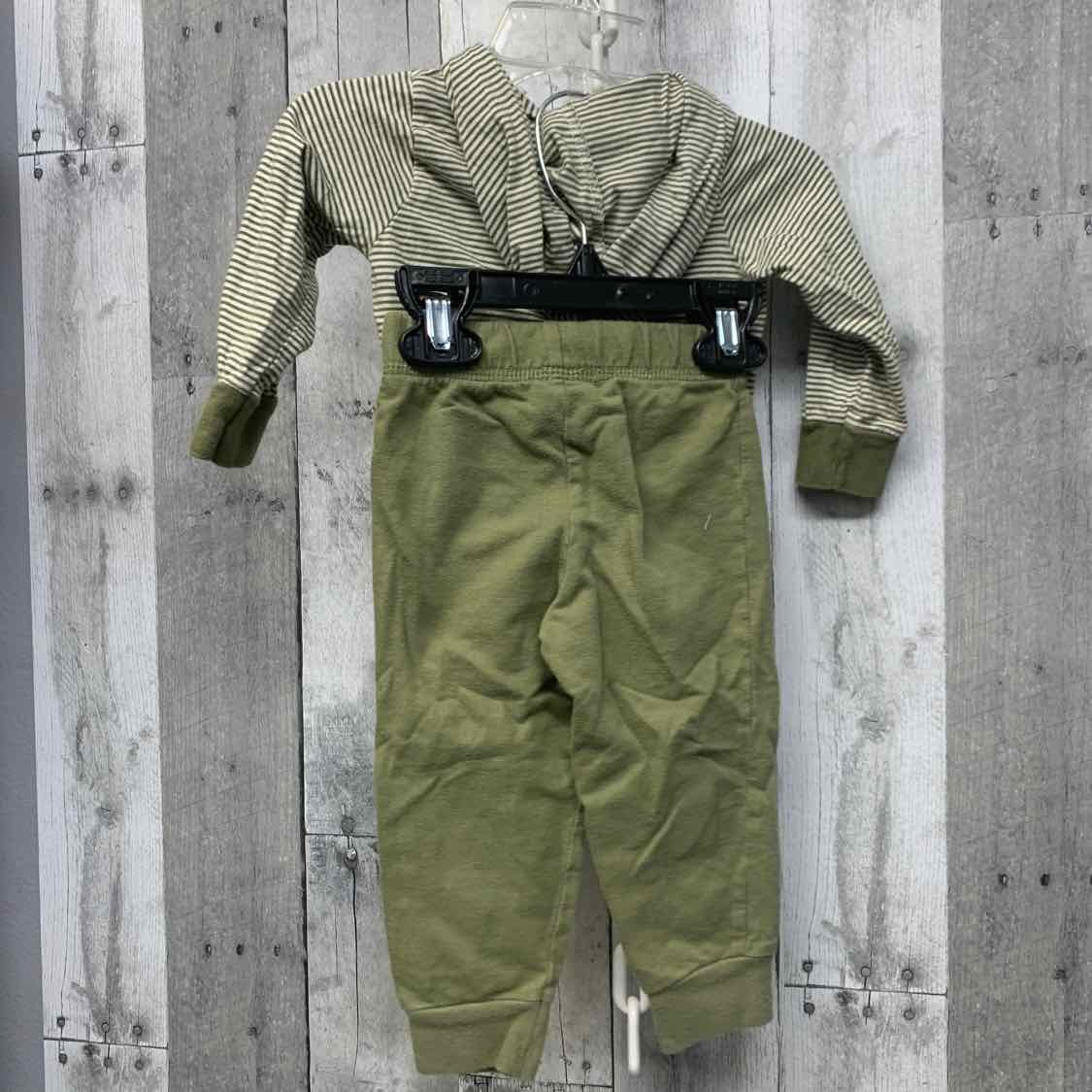 Size 12 Months Green/White Carter's Shirt/Pants