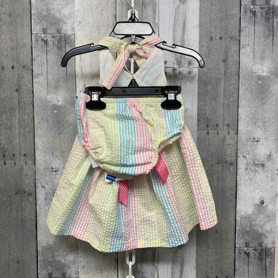 Size 6-9 Months Pink/Blue Rare Editions Dress