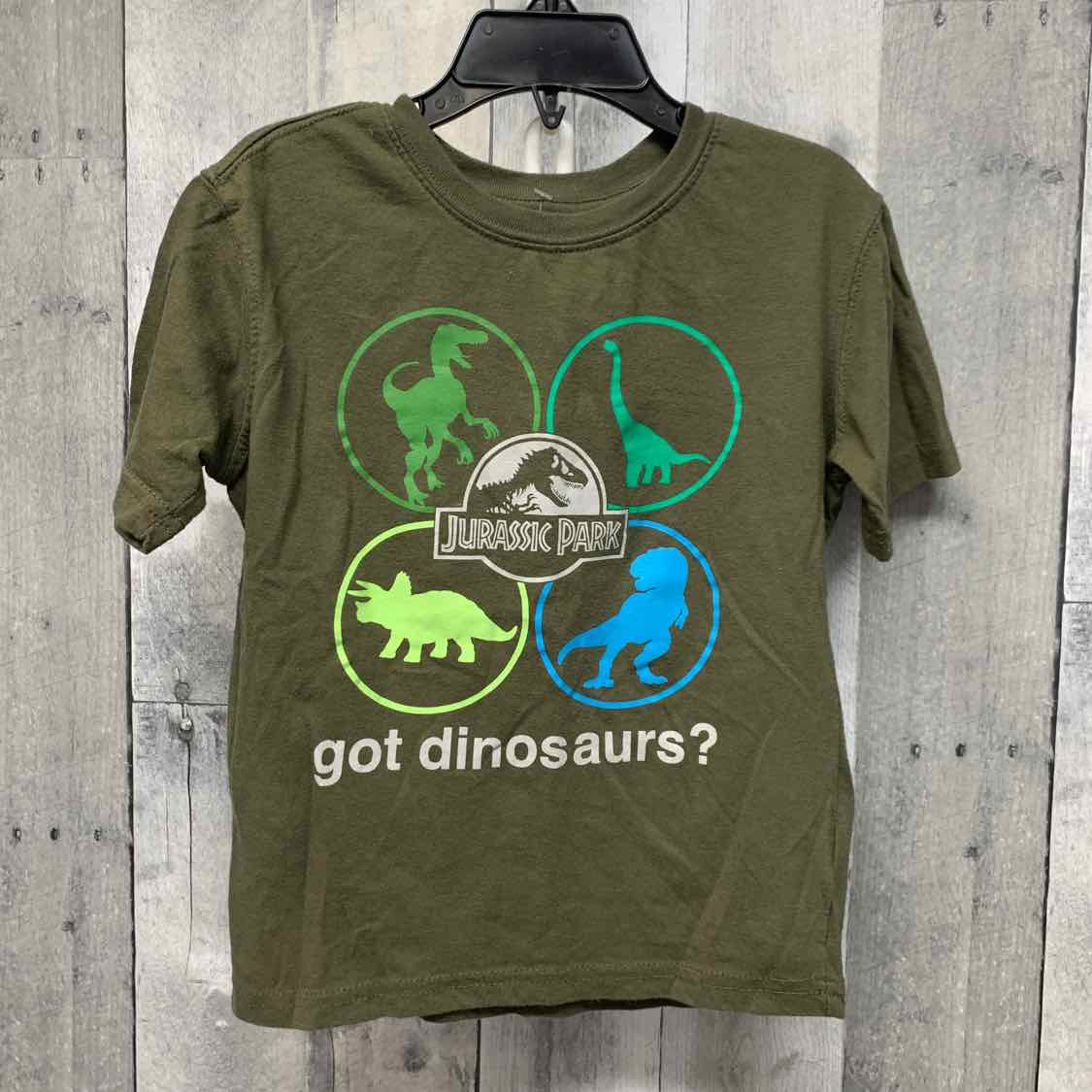 Size 3/4 Green/Blue Jurassic World T Shirt