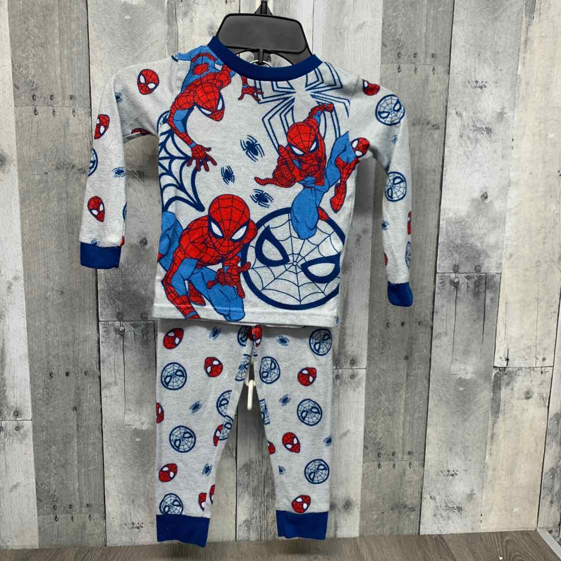 Size 4T Gray/Navy Marvel 2pc PJs