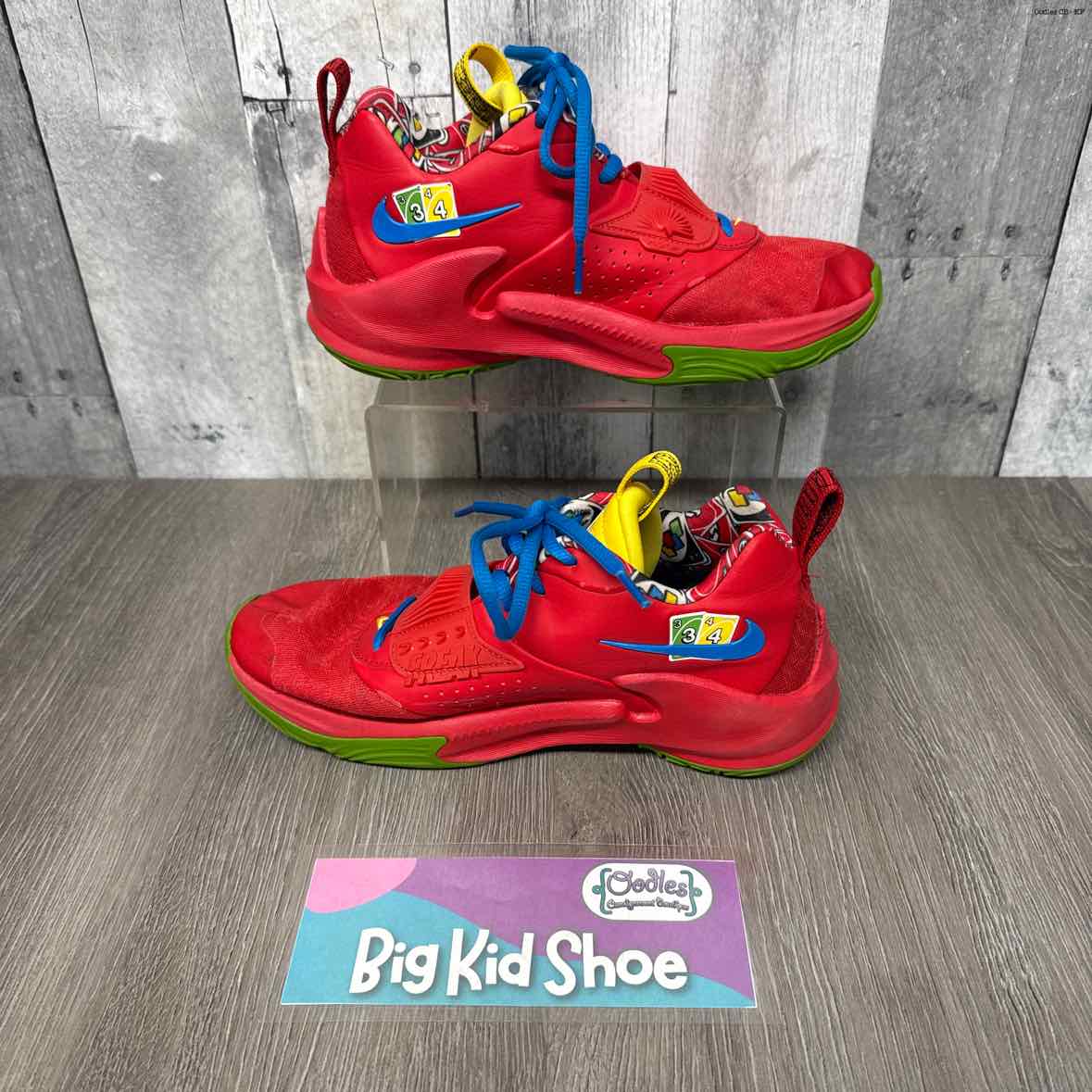 Size 5 Red/Blue Sport Brand Sneakers