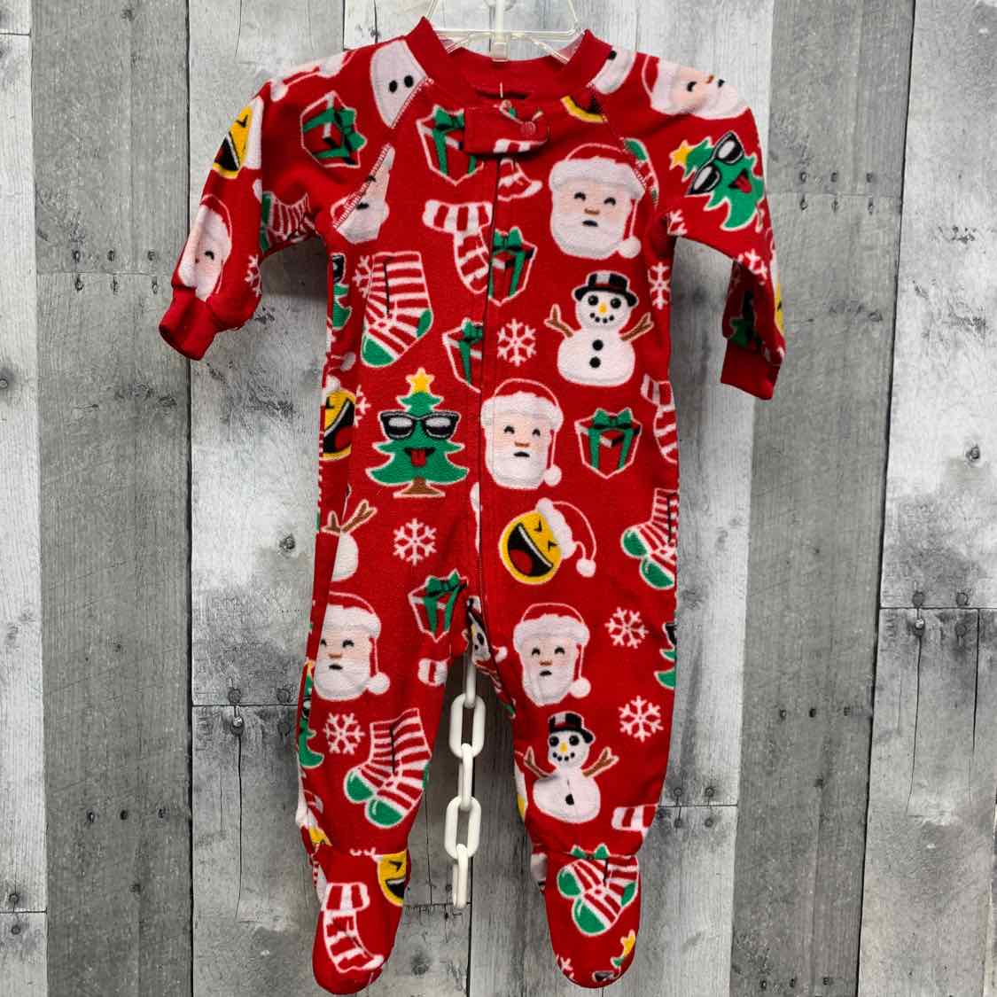 Size 3-6 Months Red Print Children's Place Footy PJs