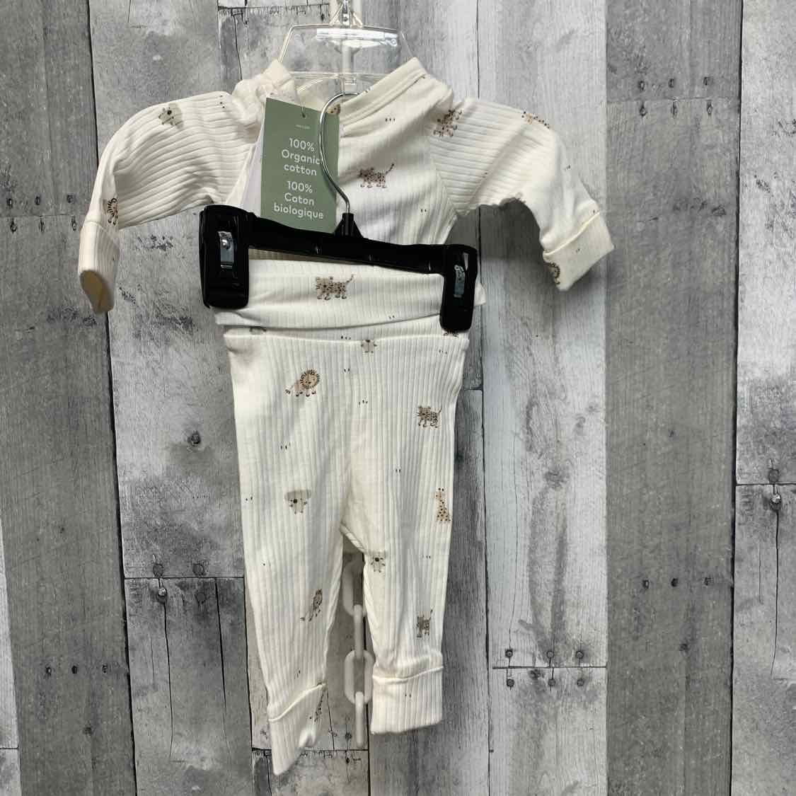 Size Newborn White Print H&M Shirt/Pants