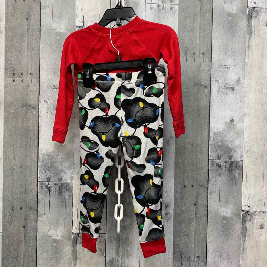 Size 2T Red/Black Holiday Brands 2pc PJs