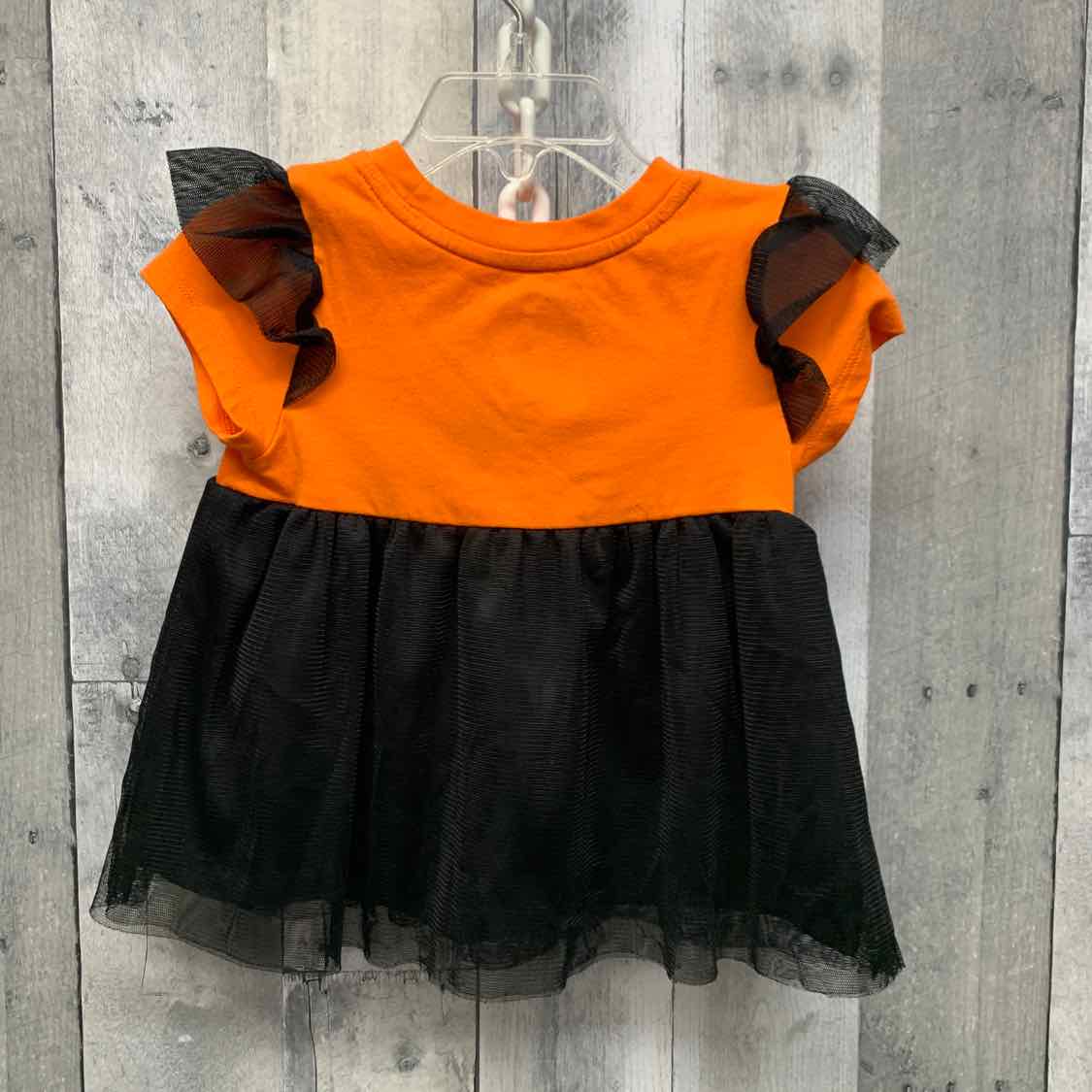 Size 12 Months Orange/Black Cat & Jack Dress
