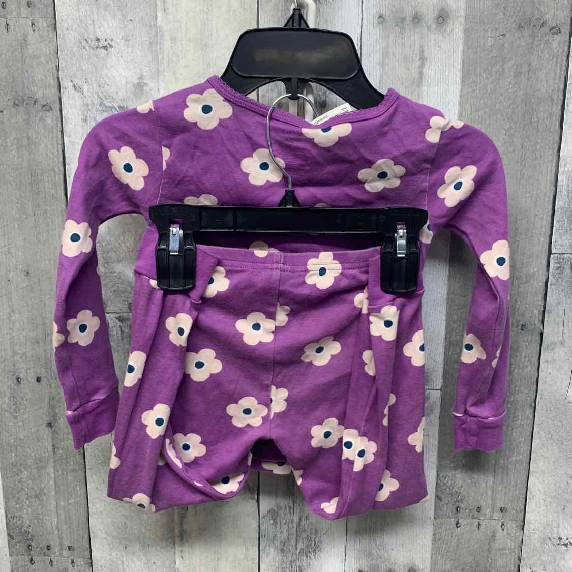 Size 5T Purple Floral Print Carter's 2pc PJs
