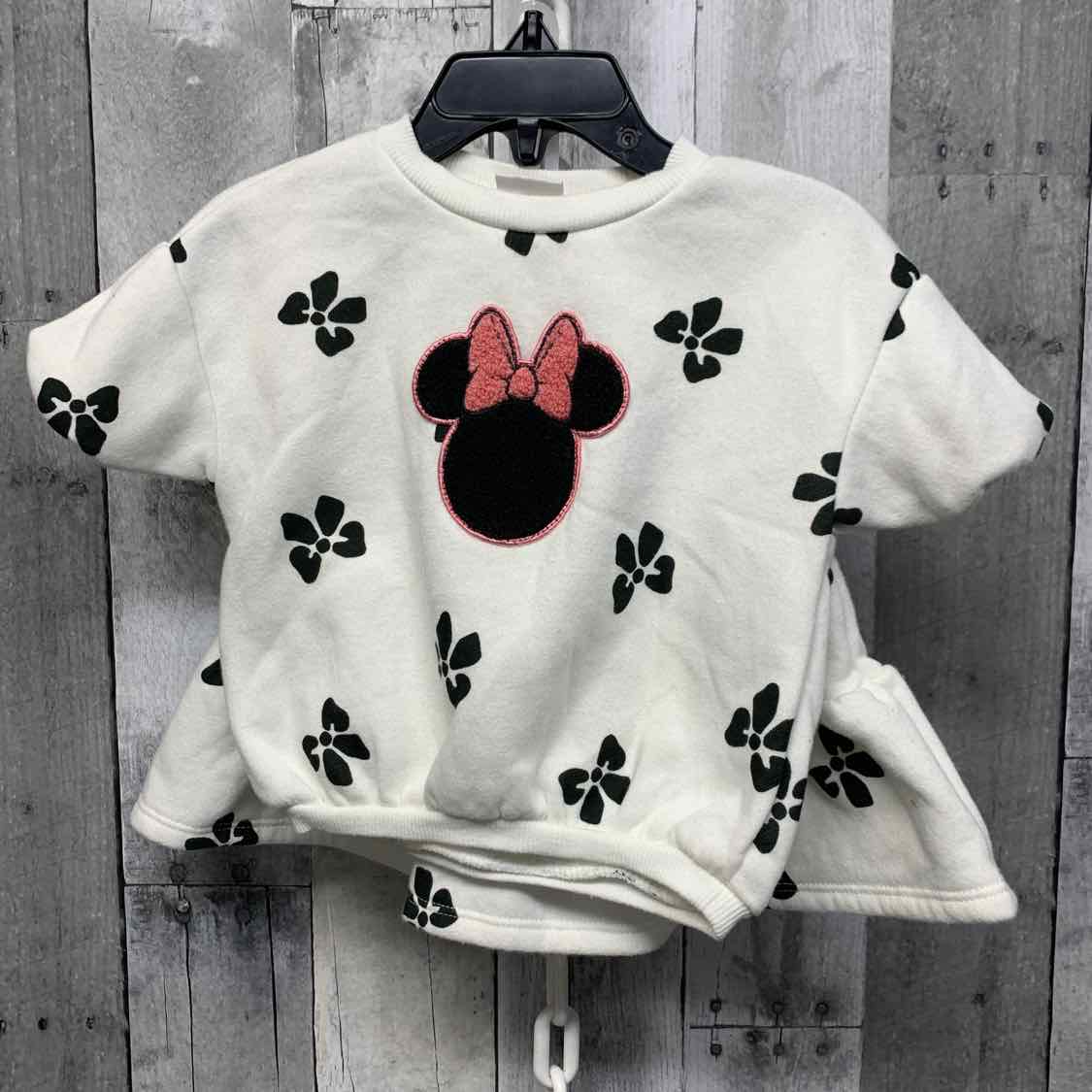 Size 18 Months White/Black Disney Shirt/Skirt