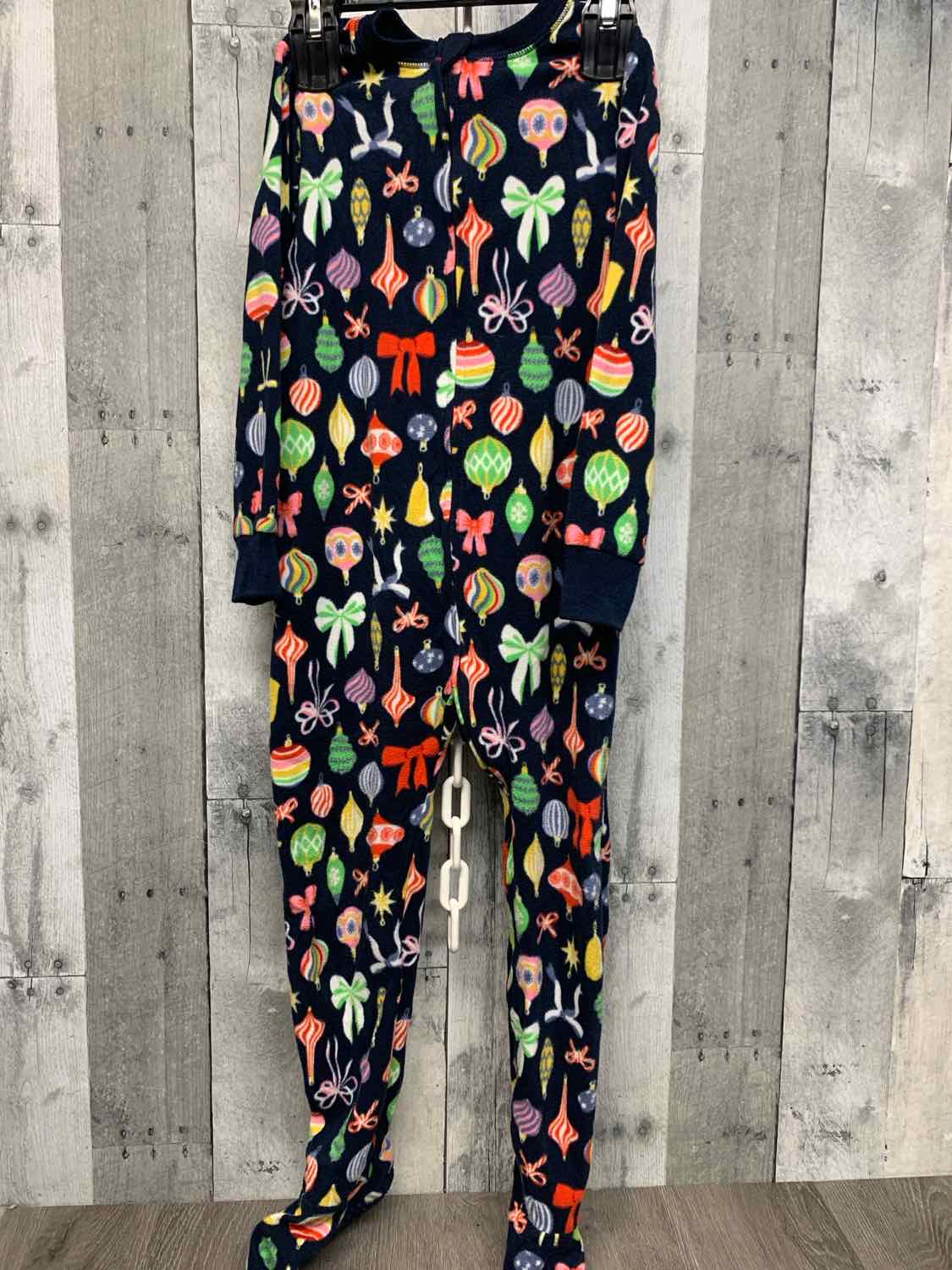 Size 5T Navy Print Old Navy Footy PJs