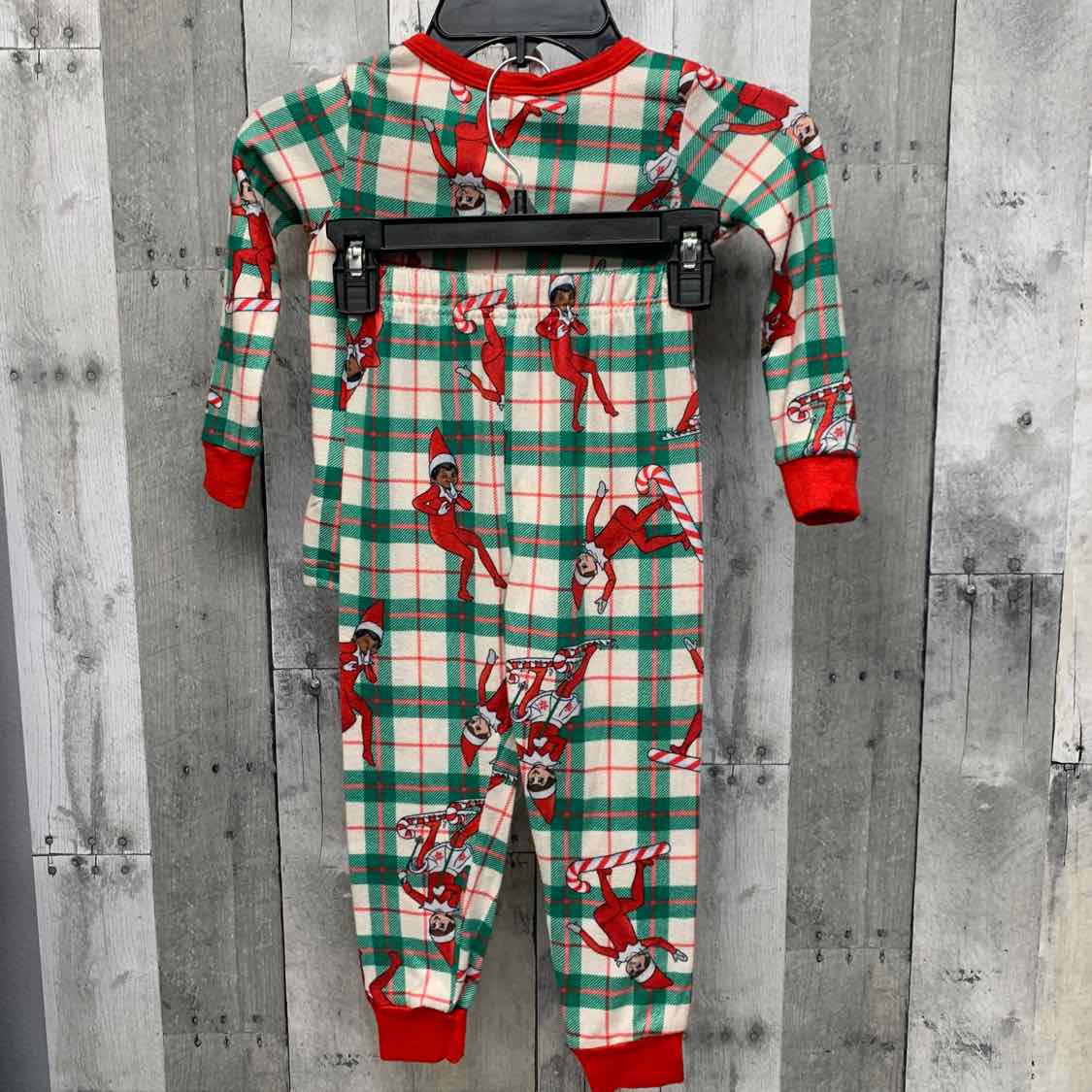 Size 4 Red/Green Holiday Brands 2pc PJs