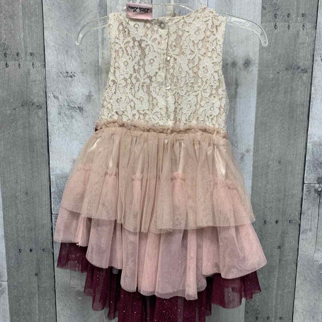 Size 18 Months Ivory/Red Little Lass Dress - Party