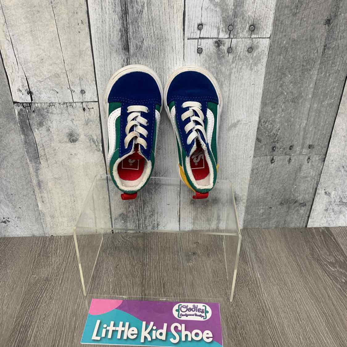 Size 5 Blue/Green Vans Sneakers