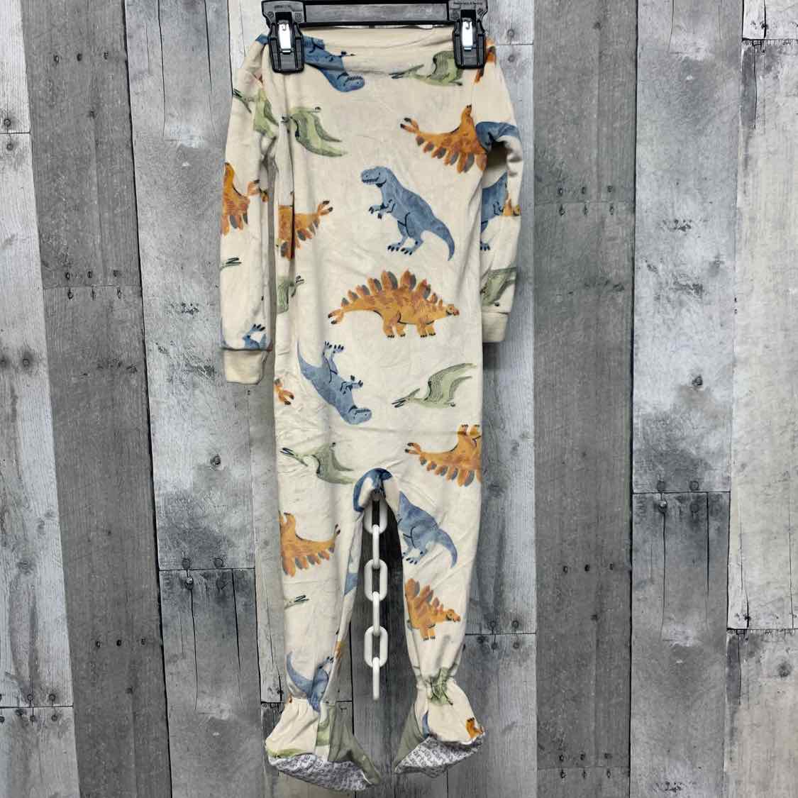 Size 18 Months Ivory Print Carter's Footy PJs