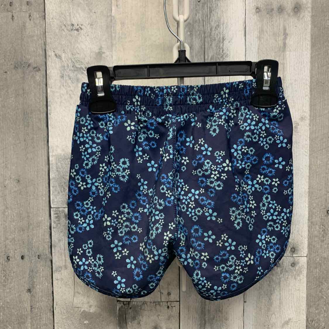 Size 6/7 Blue Floral Print All in Motion Shorts - Athletic