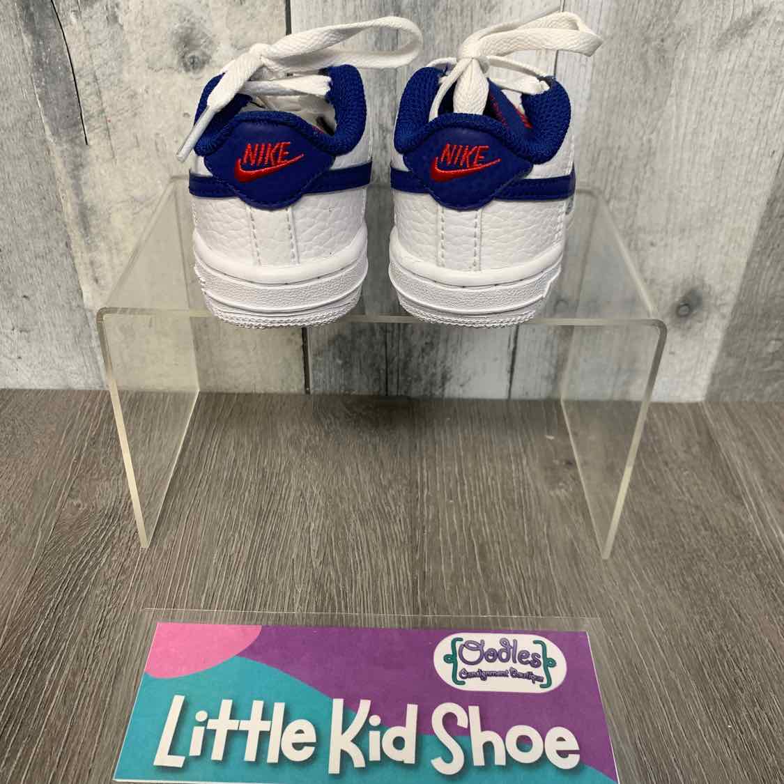 Size 2 White/Blue Sport Brand Sneakers