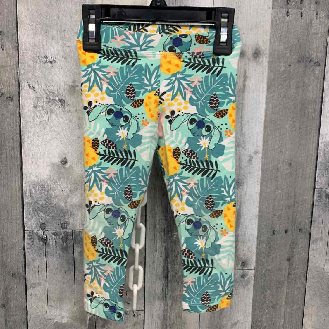 Size 2T Green Print Disney Leggings