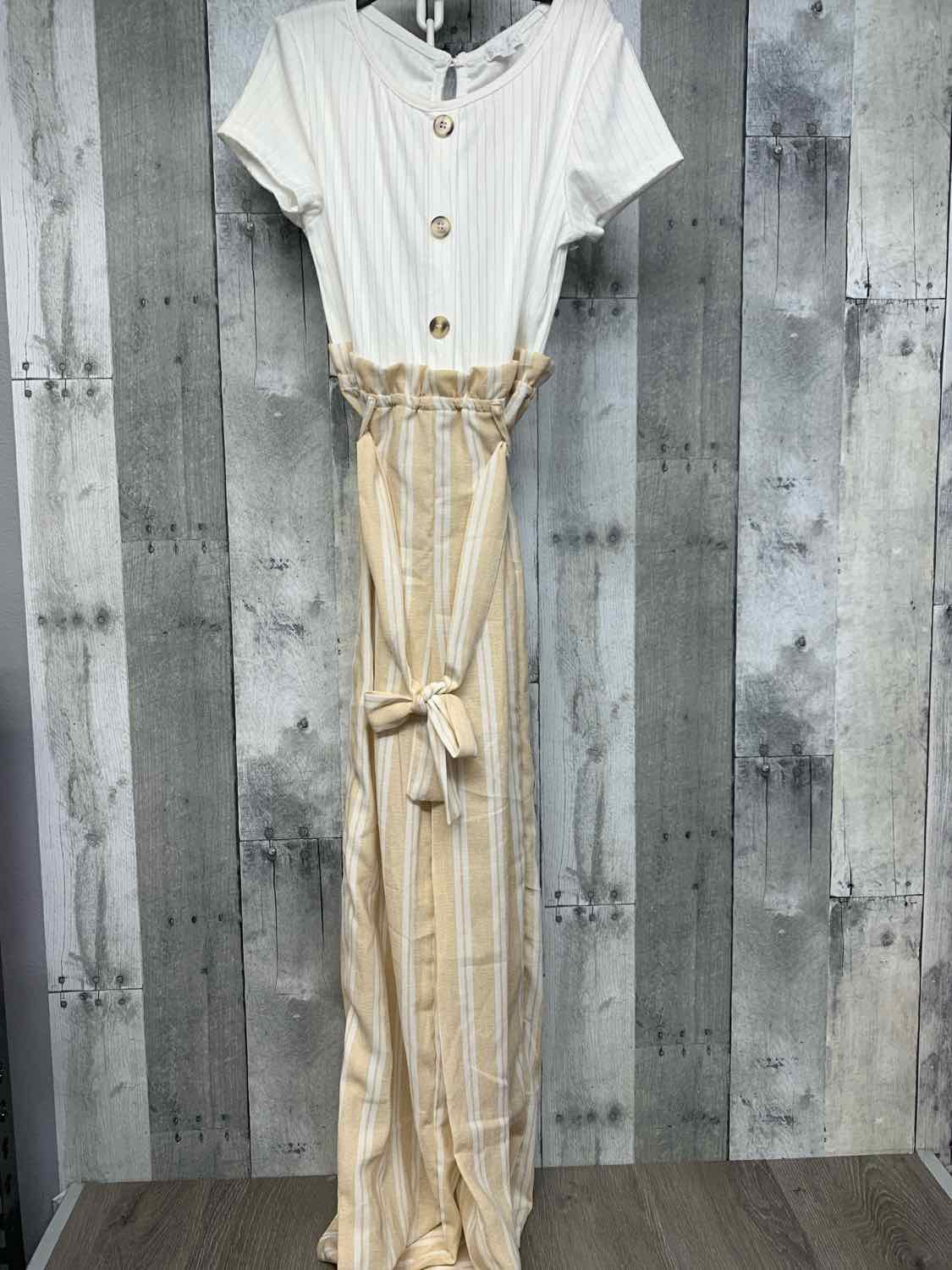 Size 12 White/Tan Btween Romper