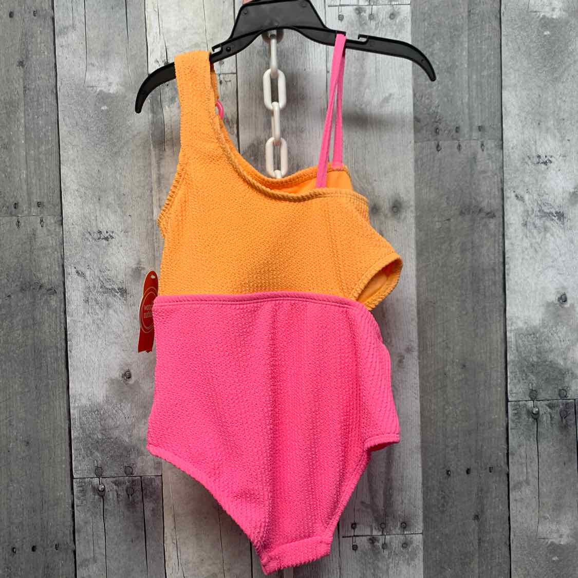 Size 7/8 Orange/Pink Wonder Nation Swim Suit - 1pc