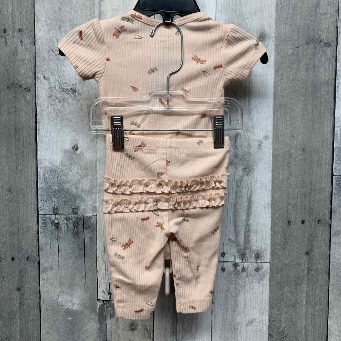 Size 3 Months Pink Print Carter's Shirt/Leggings