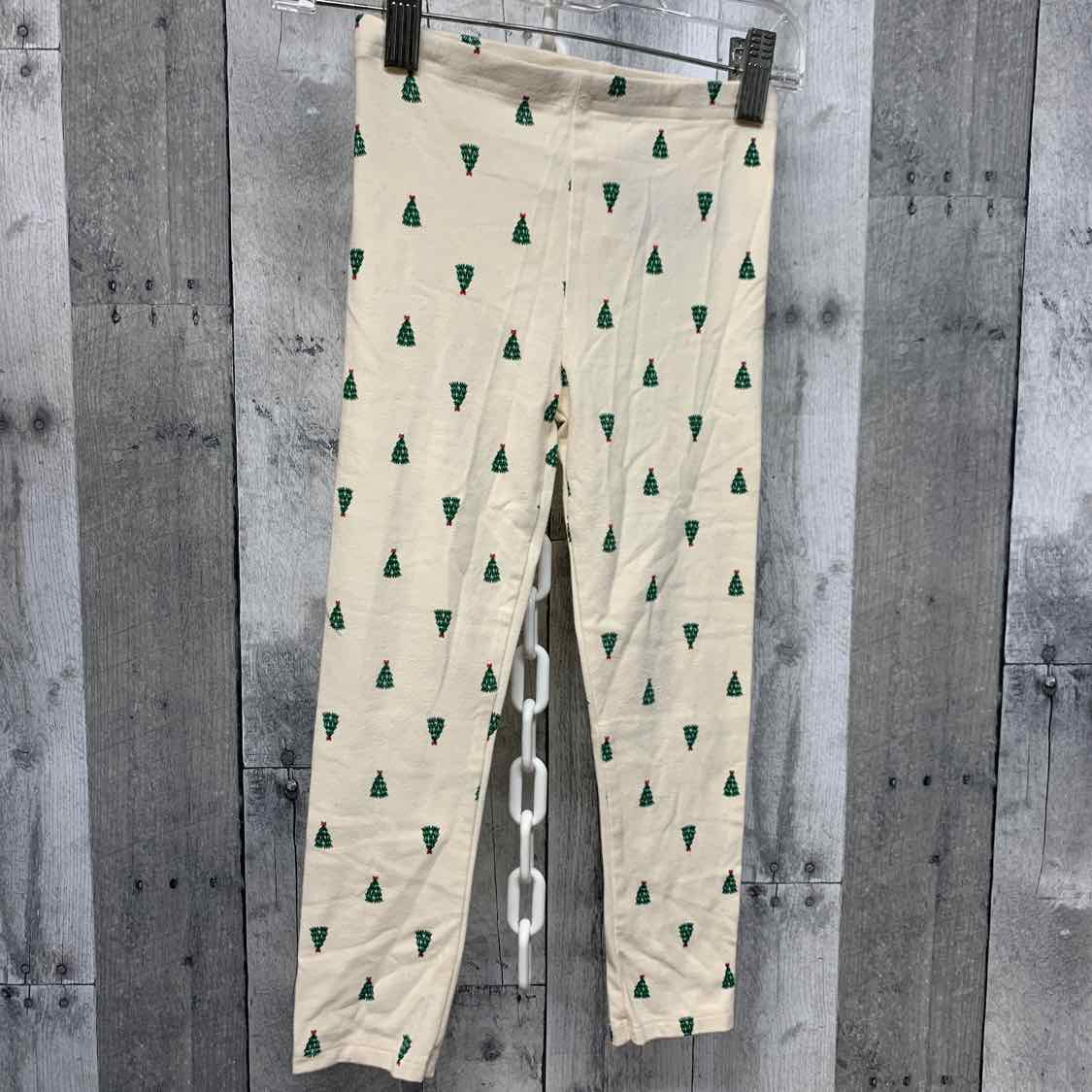 Size 4T Ivory/Green Holiday Brands Leggings