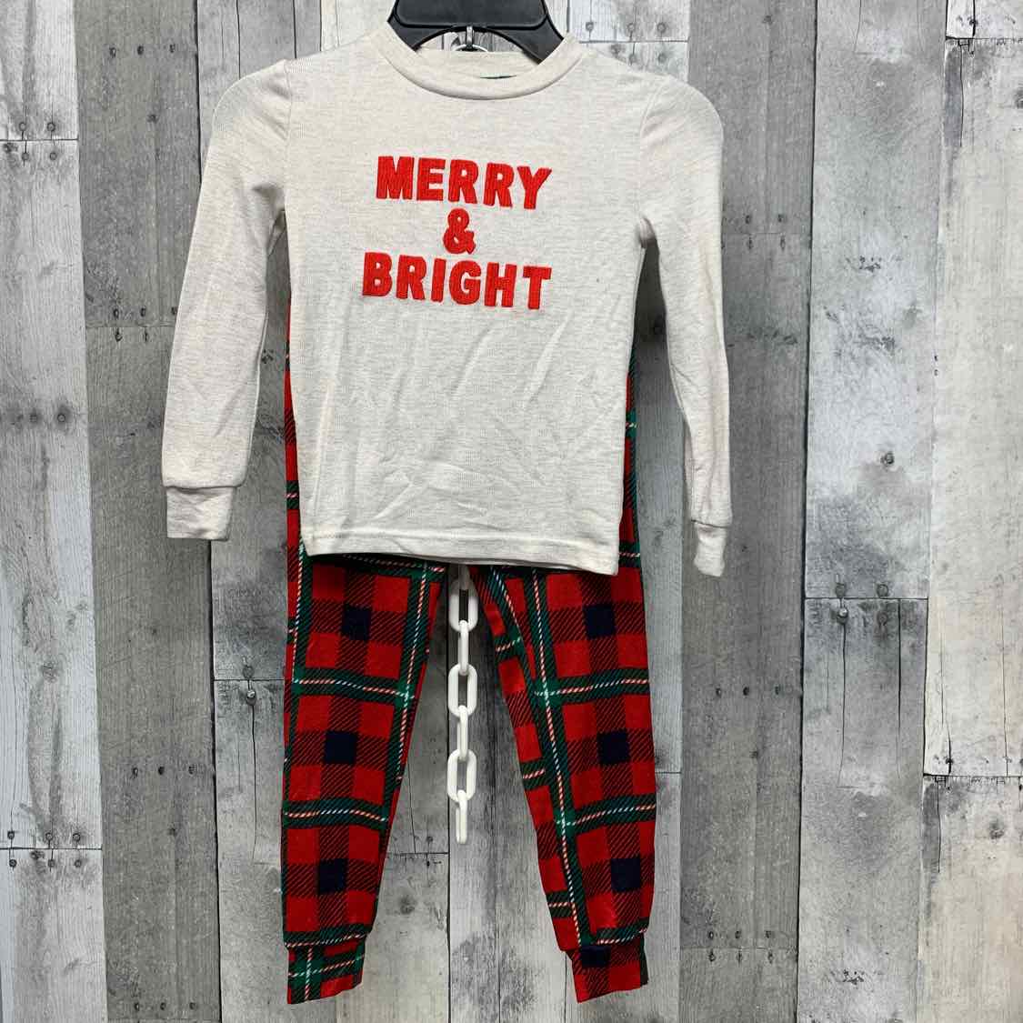 Size 4T Gray/Red Members Mark 2pc PJs