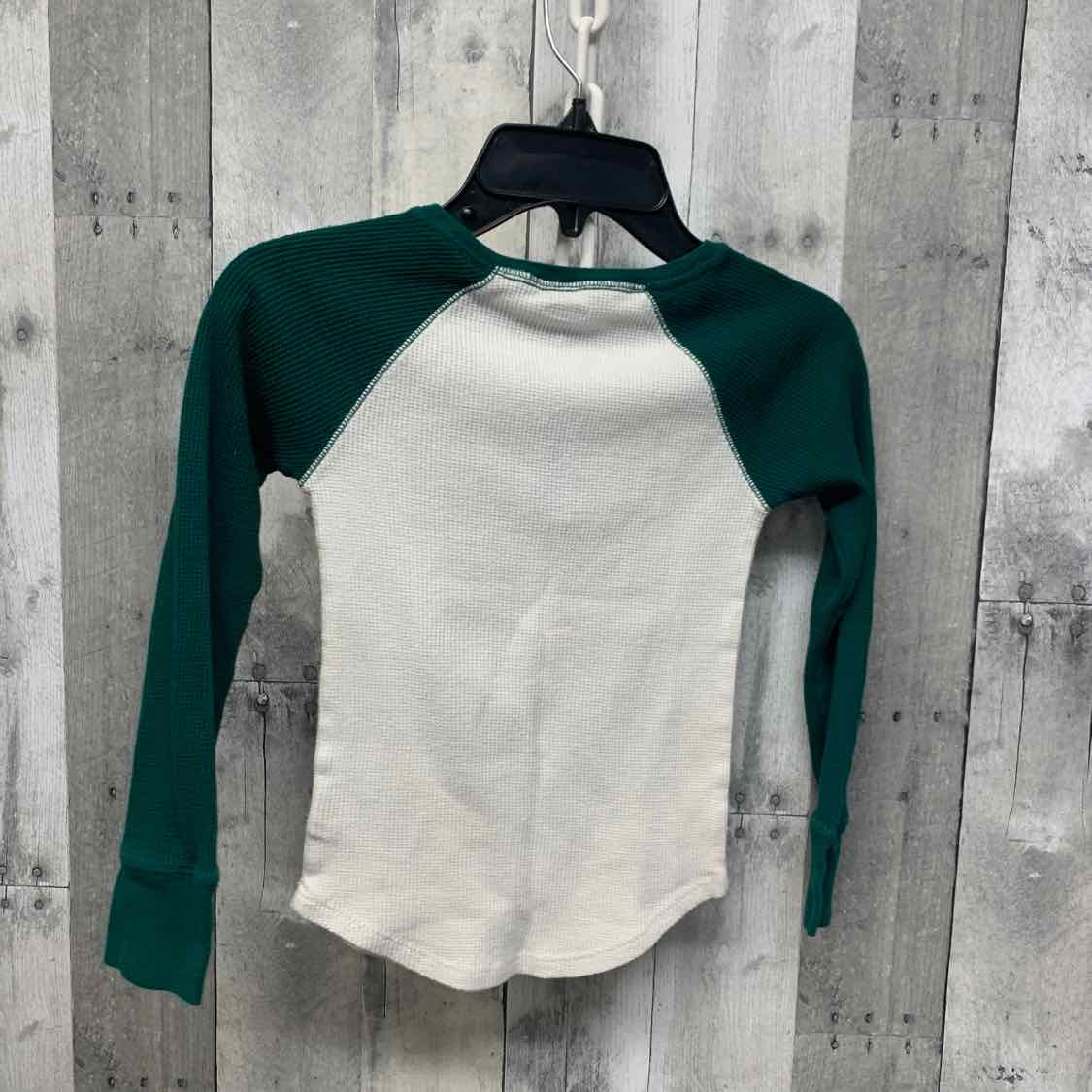 Size 6/7 Green/Ivory Old Navy Long Sleeve Shirt