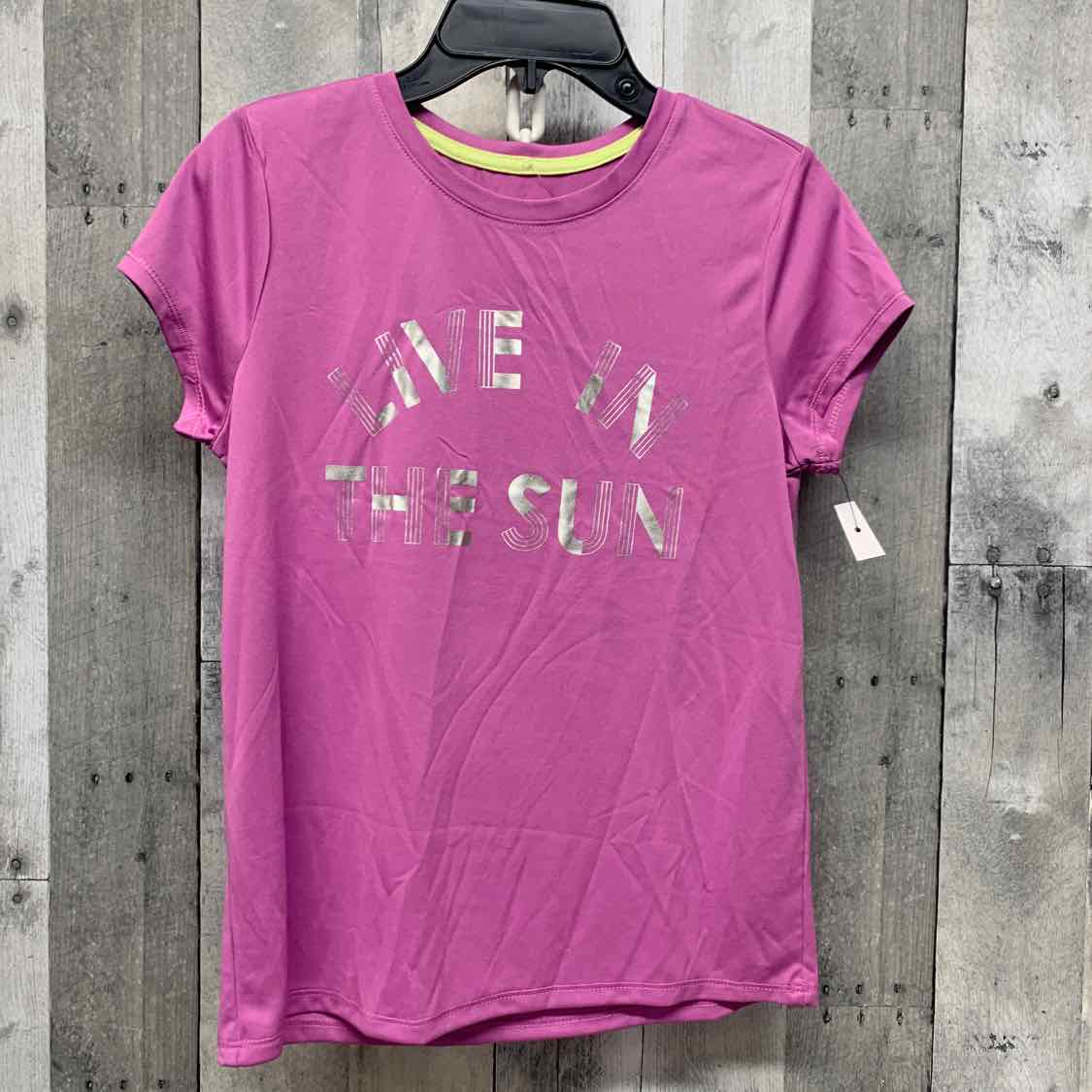 Size 10/12 Purple Graphic Tek Gear Short Sleeve Shirt - OodlesCB