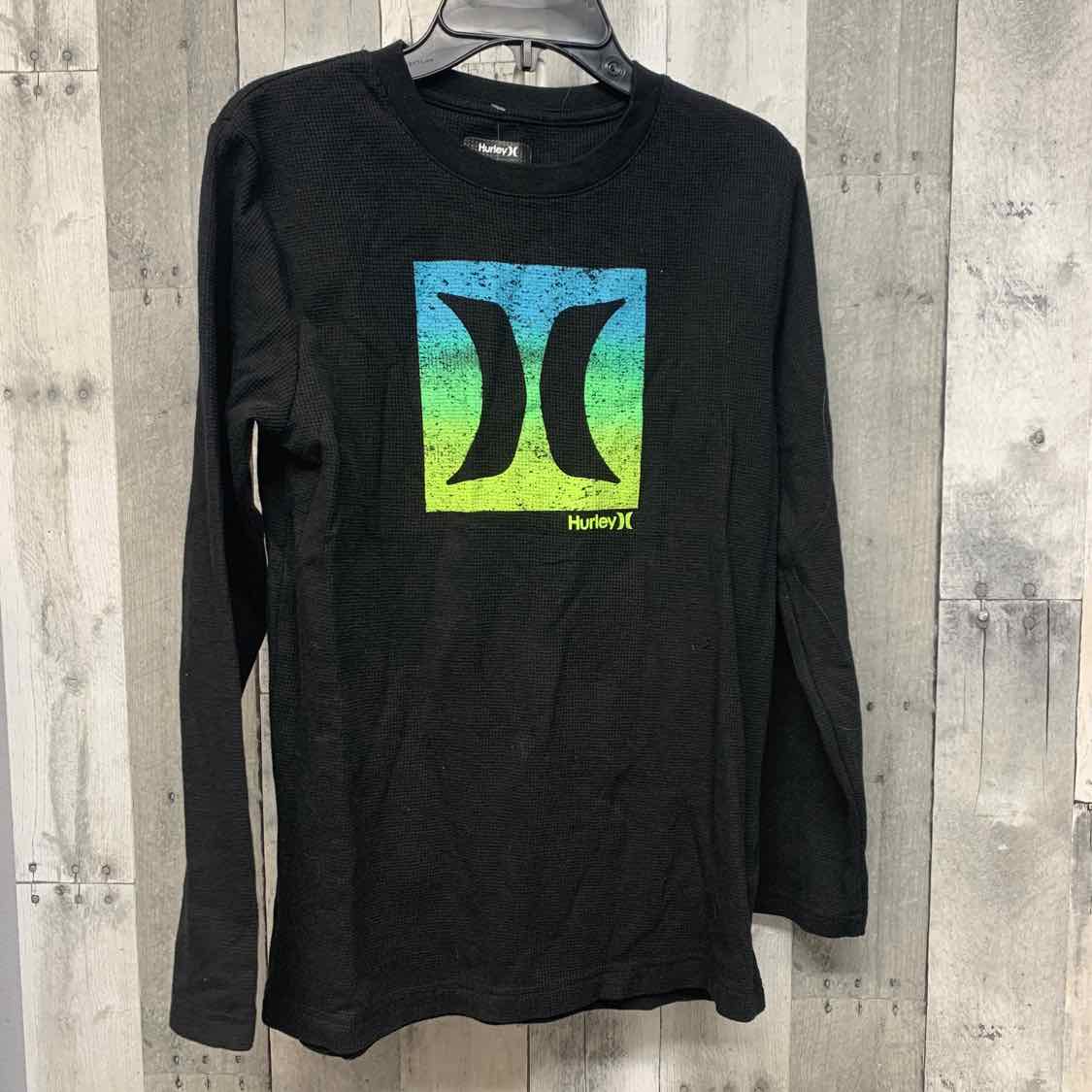 Size 14/16 Black Graphic Hurley Long Sleeve Shirt