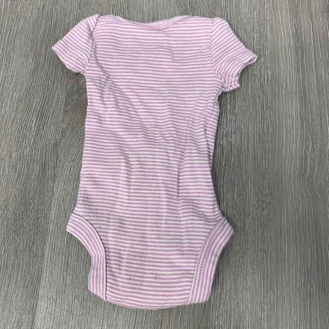 Size Preemie Purple/White Carter's Bodysuit