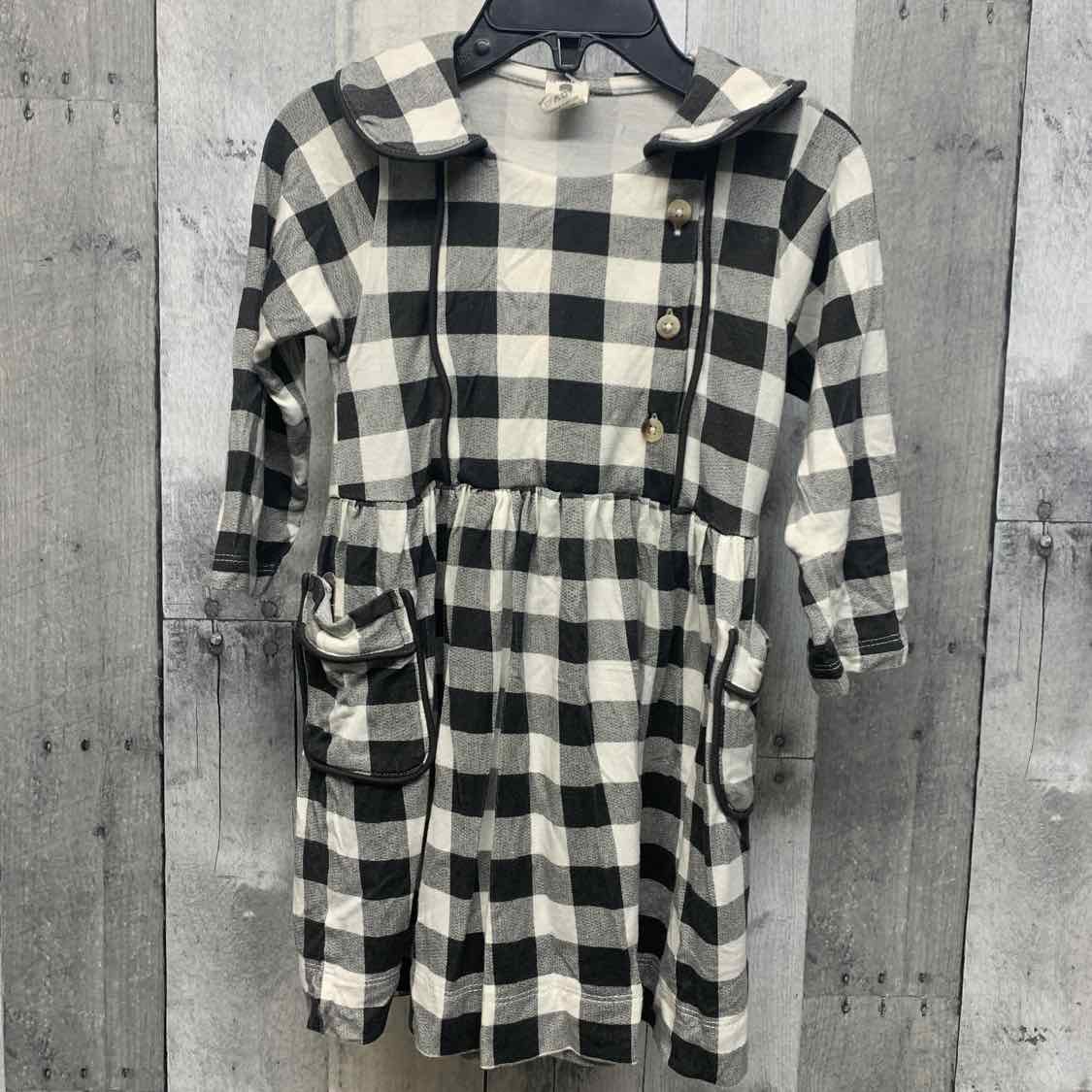 Size 2T Black Plaid Kate Quinn LS Dress