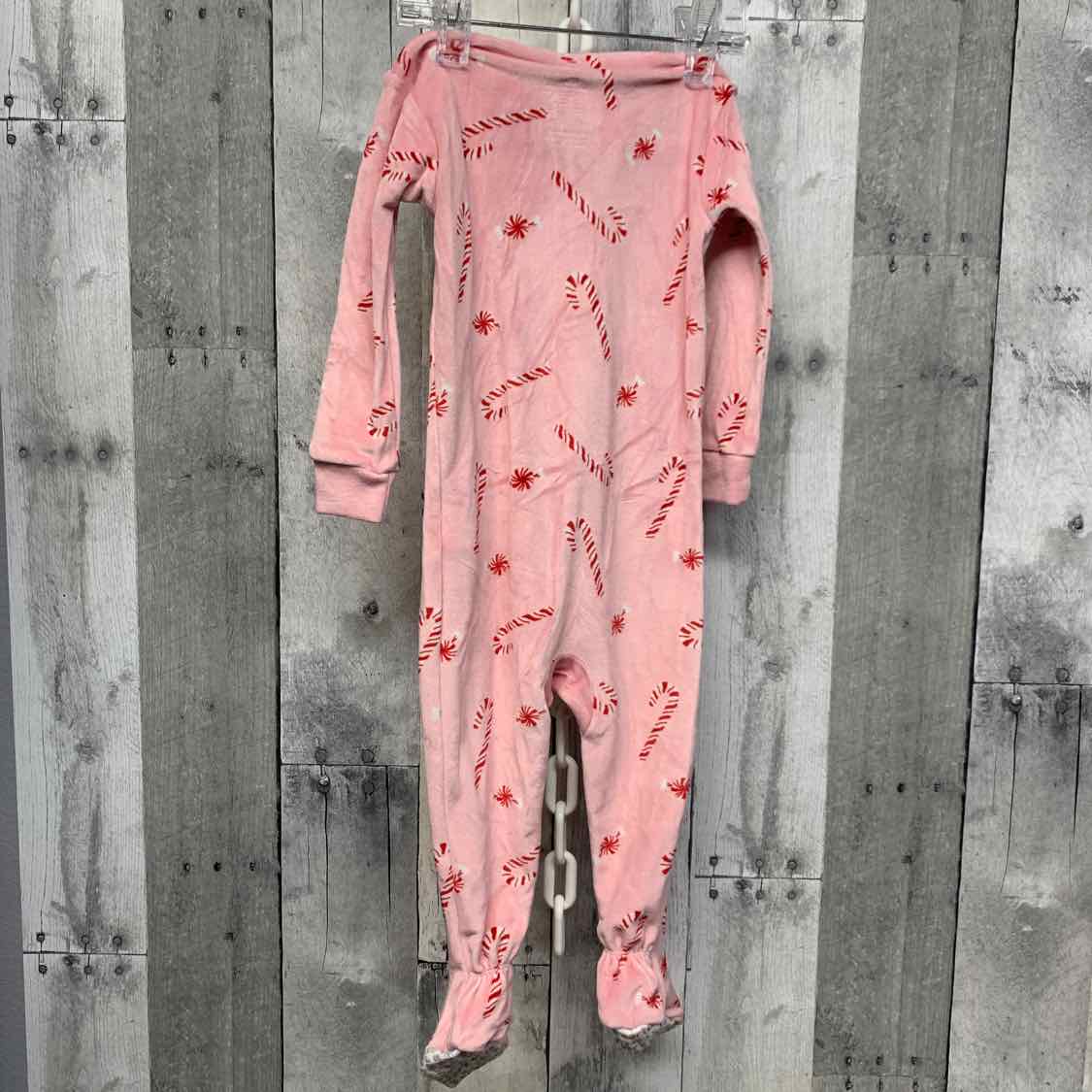 Size 12 Months Pink/Red Carter's Footy PJs
