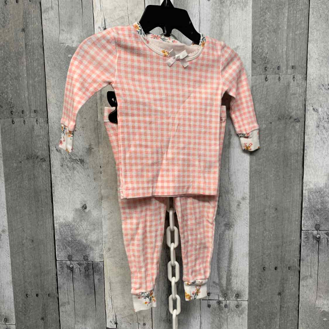 Size 12 Months Pink/White Nicole Miller 2pc PJs