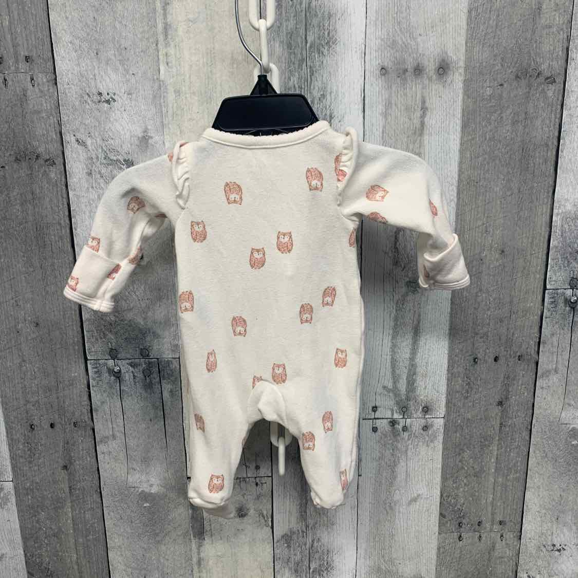 Size Preemie Tan Animal Print Carter's Footy PJs