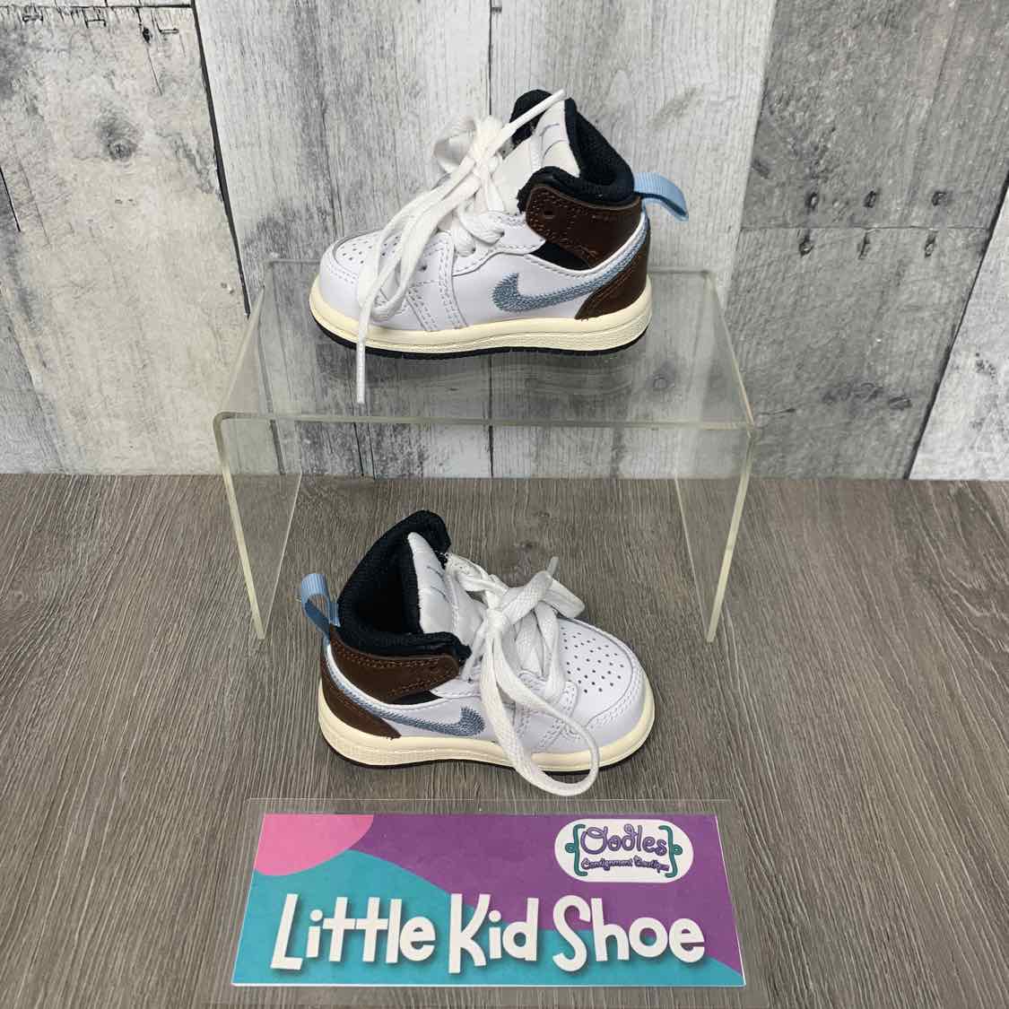 Size 3 Brown/Blue Sport Brand Sneakers
